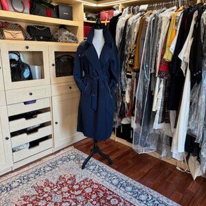 Lacoste Navy Blue Women's Trench Coat